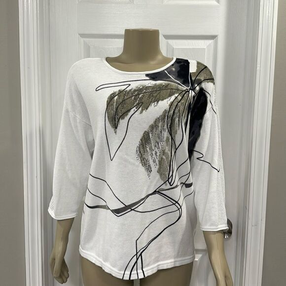 RABE FLORAL PATTERN SWEATER. - Picture 2 of 8